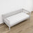 Letto divano grigio in nella cameretta dei bambini – allestimento scandi, in legno