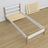 Single wooden bed white-oak – angled view, scandi children’s room