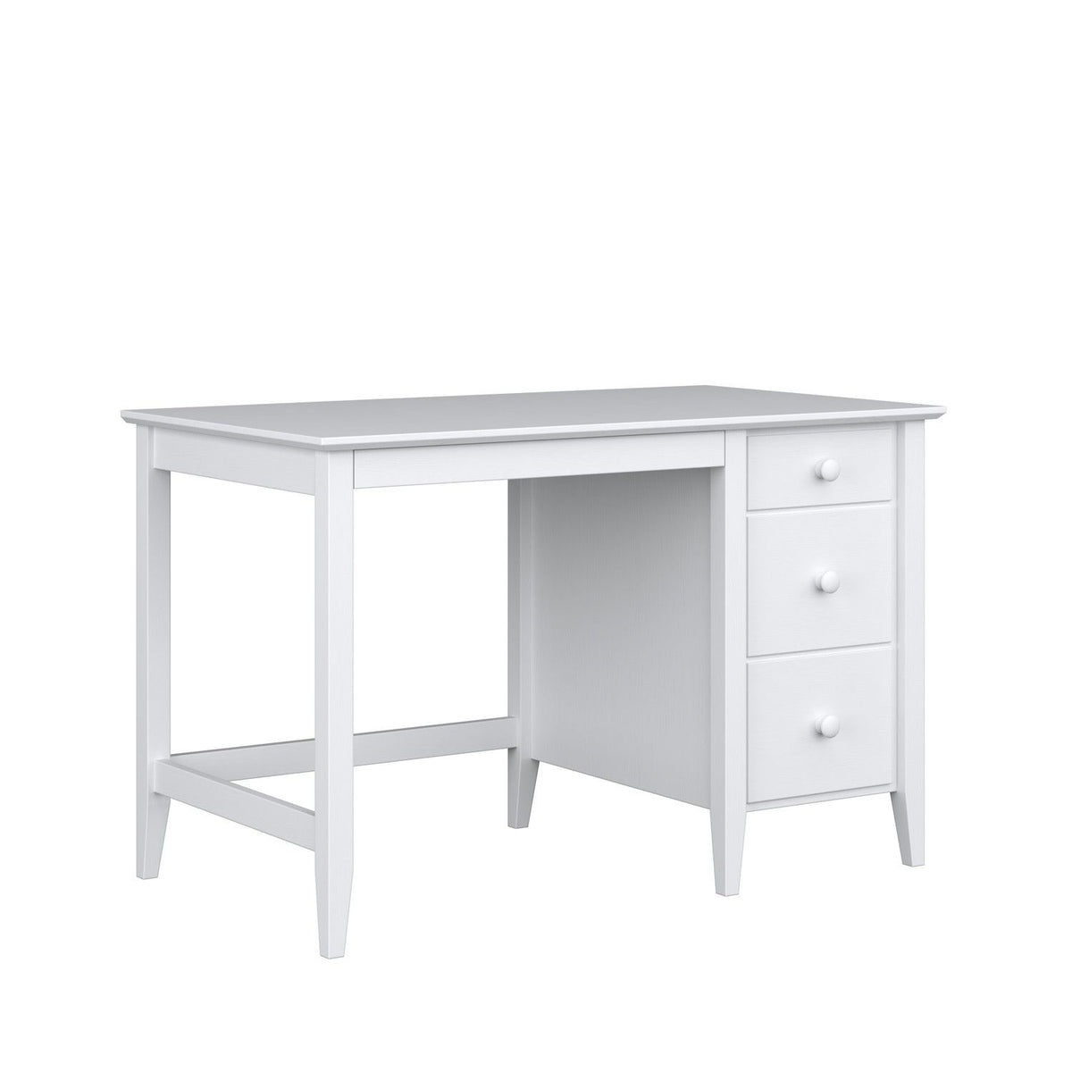 Drewniane biurko 3S Scandi biały
