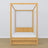 Natural pine canopy bed – open drawer, wooden, Nizio Home
