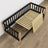 Łóżko sofa N03 czarny / dąb naturalny – widok z innej perspektywy, Nizio Home