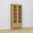 Display cabinet 1S 90 natural oak – oak, glass door, front view