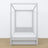 Letto grigio con baldacchino – cassetto aperto, in legno, Nizio Home