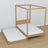 Oak canopy bed natural oak – extended drawer, guest sleeping space