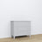 Cassettiera 3S grigio – in legno, cassetti chiuso, vista frontealny, Nizio