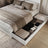 Letto matrimoniale bianco – testiera in legno, qualità legno, Nizio Home