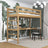 Oak Loft Bed with Desk Natural Oak – Ladder and Safety Rail