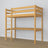 Letto a soppalco pino naturale – scrivania in legno sotto camera da letto, stanza per bambini scandi