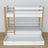 Letto a castello in legno bianco-quercia con cassetto – dimensioni e schema, Nizio
