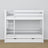 White Wooden Bunk Bed – Ladder and Joint Details, Children’s Room