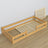 Letto basso pino naturale in legno – dimensioni e schema, Nizio