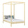 Wooden clear pine canopy bed – child’s room, Scandinavian style, Nizio