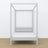 Wooden grey canopy bed – close-up of canopy and headboard