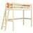 Letto a soppalco in legno pino trasparente – stanza per bambini, legno massello, stile scandi