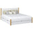 Letto matrimoniale con cassetto in legno bianco con quercia – camera da letto, vano, stile scandi