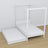 Wooden canopy bed white – extended drawer, guest sleeping space