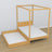Wooden natural pine canopy bed – decorative frame, child’s room