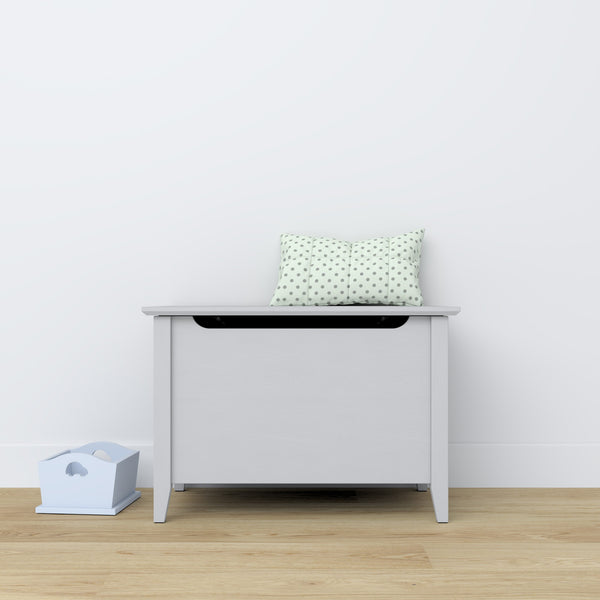 Drewniany kufer Scandi popielaty