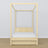 Clear pine canopy bed – open drawer, wooden, Nizio Home