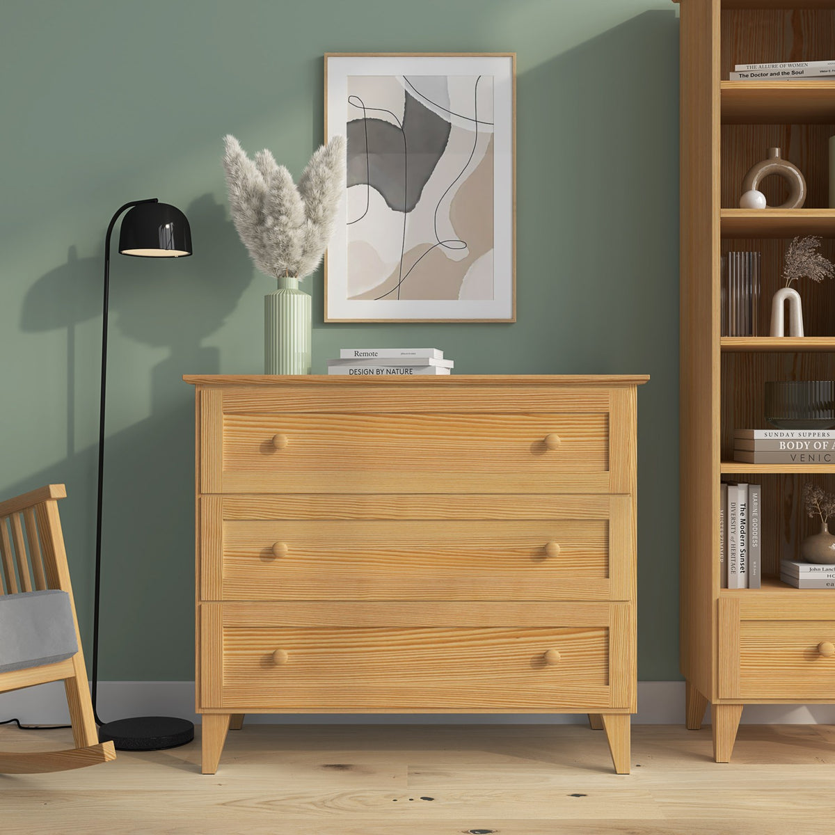 Sosnowa komoda 3S 105 Scandi sosna naturalna