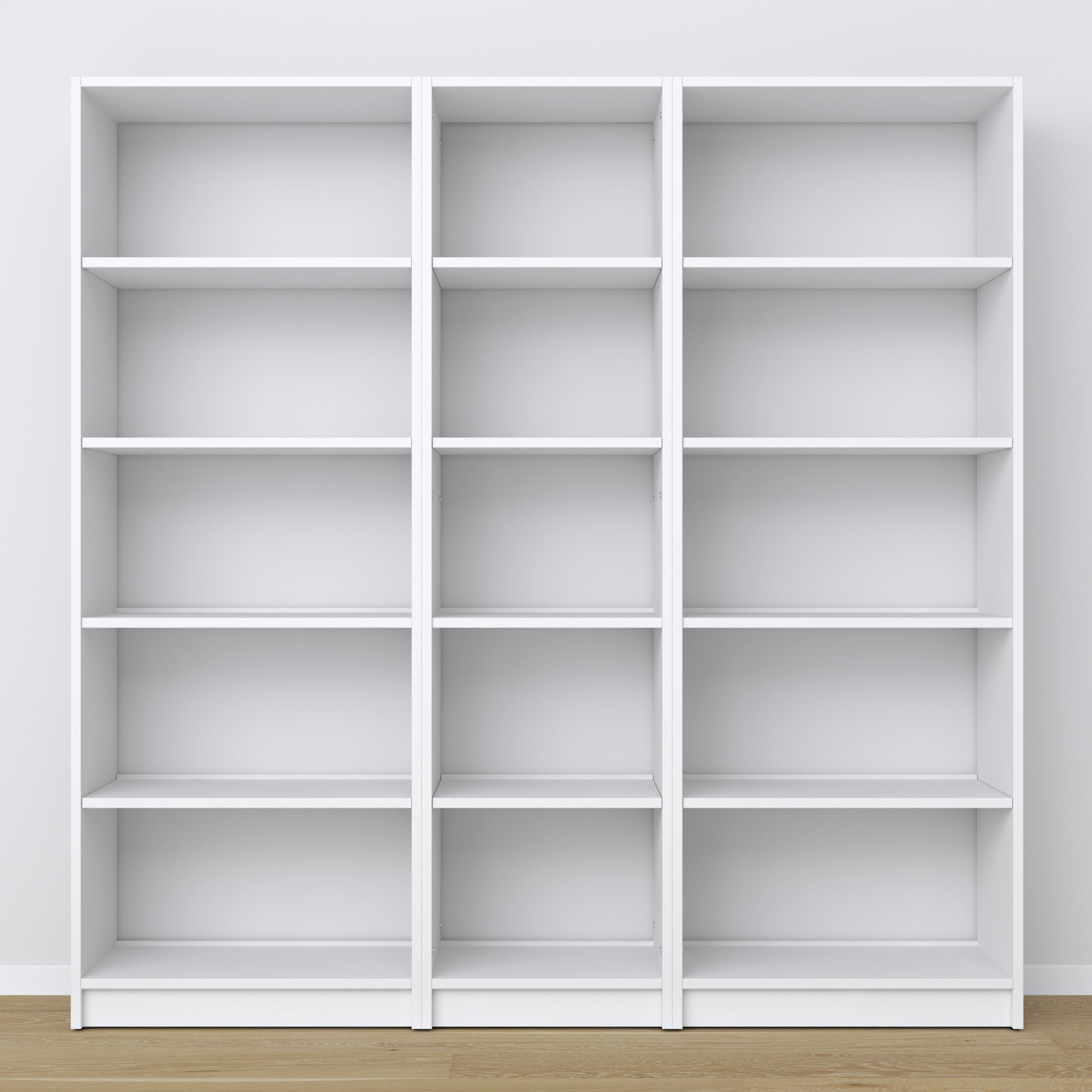 Bookcase white – wooden joints, close-up of workmanship quality
