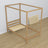 Natural oak canopy bed with drawer made of oak – dimensions, Nizio