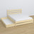 Double bed with wooden drawer clear pine – open drawer, spacious interior