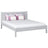 Letto matrimoniale in legno grigio – della camera da lettoa, legno massello, stile scandinavo
