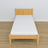 Single wooden bed natural pine – details of joints and wood, Nizio Home