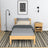 Natural pine bed in a child’s room – Scandinavian arrangement, wooden