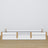 Low Bed White and Oak – Wooden Legs and Base, Close-up