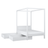 Canopy Bed White with Drawer – Side View, Wooden