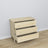 Cassettiera 3S in pino trasparente 105 cm in camera da letto – allestimento scandinava