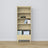 Bookcase with drawer pine clear pine 80 cm – living room and office, Scandinavian style