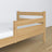 Safety rail natural oak – hook and mounting, wooden, close-up