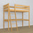Loft bed with desk natural pine wooden – dimensions, Nizio Home