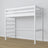 Letto a soppalco N01 bianchi in legno in stileu scandinavom, minimalistyczne