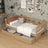 Letto divano quercia naturale con cassetto – capiente vano, in quercia, Nizio