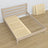 Oak double bed bleached oak – dimensions and diagram, Nizio Home