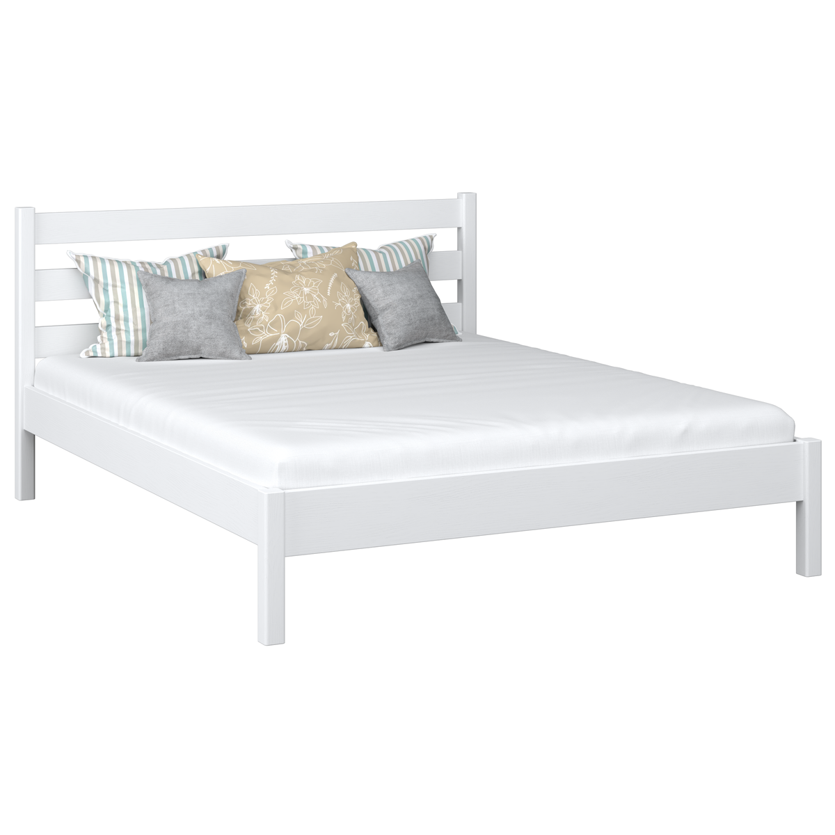 letto matrimoniale N01 RAL/NCS – in legno, colore adattato all'ambiente, Nizio Home