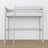 Letto a soppalco grigio – scala e sponda in legno, Nizio Home