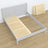 Letto matrimoniale in legno grigio – dimensioni e schema, Nizio Home