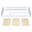 Low Bed Wooden White and Oak – Angled View, Scandinavian Design