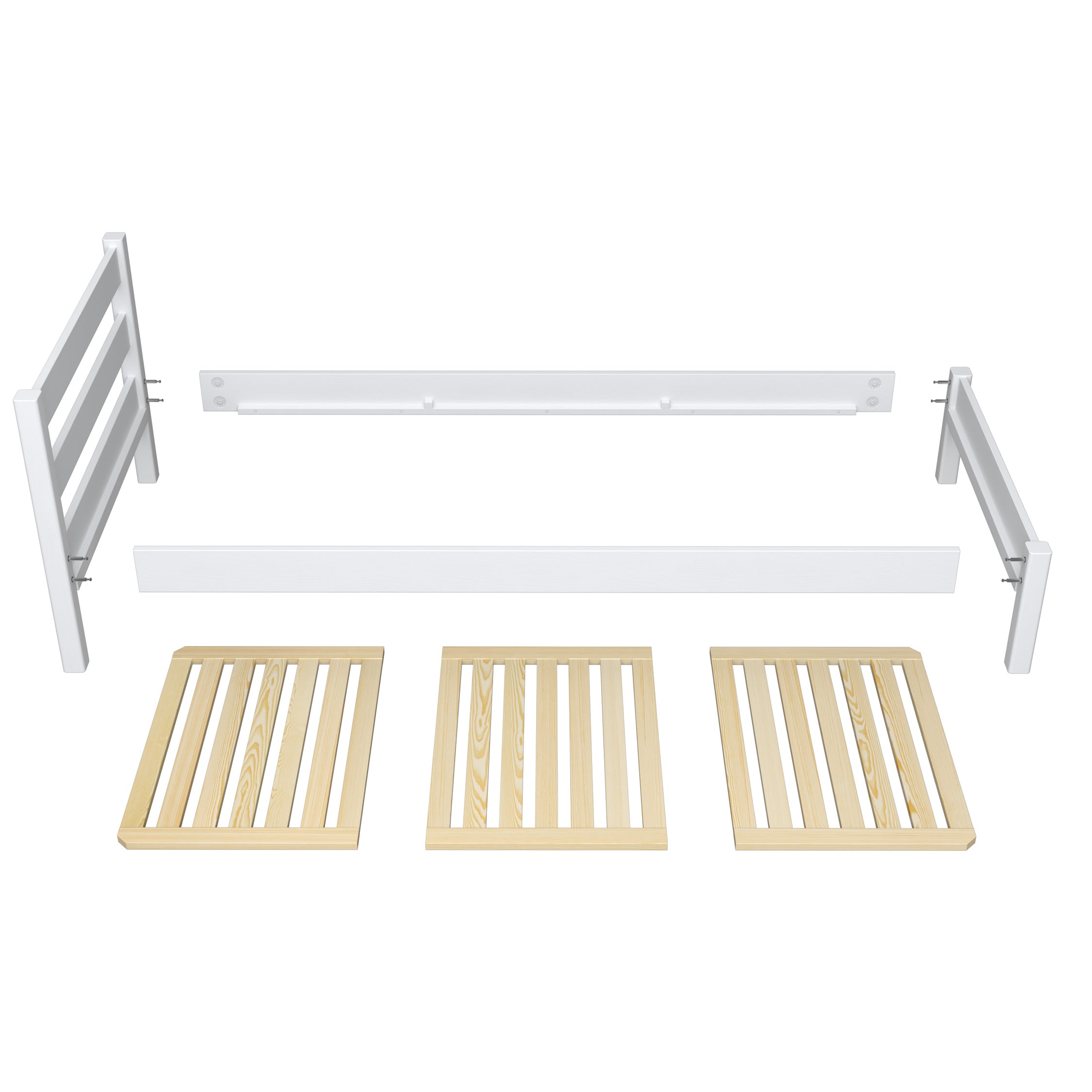 Łóżko z szufladą na materac sosna naturalna z drewna – wymiary, Nizio