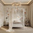Canopy Bed White – Decorative Wooden Frame, Safe for Children