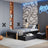 Black and Oak Bed with Drawer – Wooden Runners and Details, Nizio