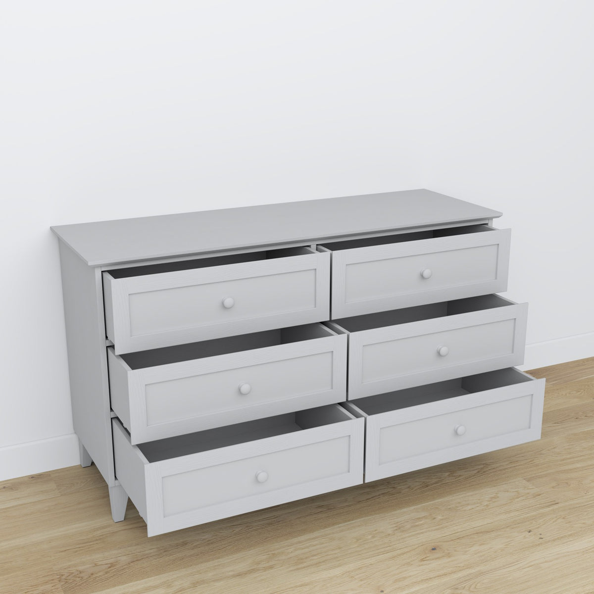 Drewniana komoda 6S 154 Scandi popielaty