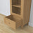 Display cabinet 1S 57 natural oak – glass door hinges, oak, close-up