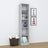 Bookcase wooden grey – living room and office, solid wood, Scandinavian style Nizio