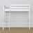 Letto a soppalco bianco in legno – dimensioni e schema, Nizio